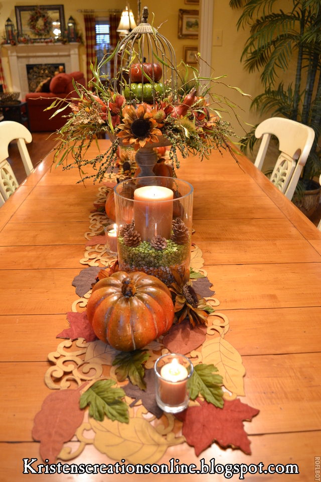 Kristen's Creations: The Dining Room Table Dressed For Fall And The ...