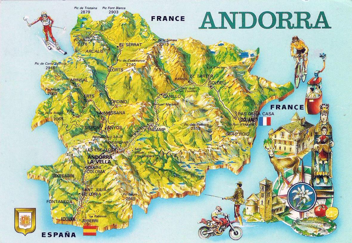 Large Andorra Travel Map 