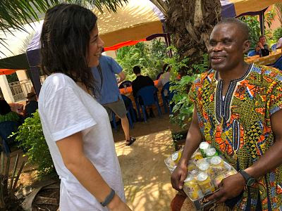 Kofi Gbolonyo y Helena Cuaresma en Dzodze