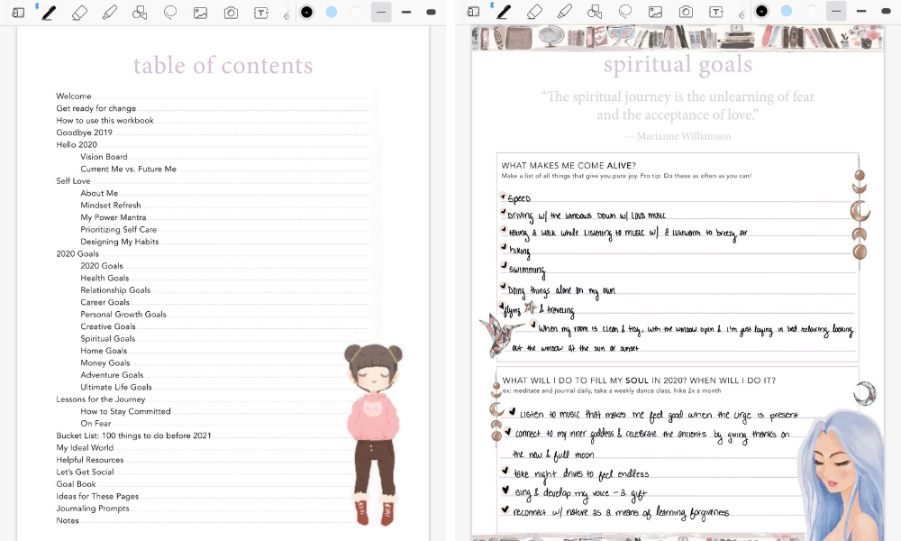 Completed Lavendaire's Artist of Life Workbook Review — dreamlikediana