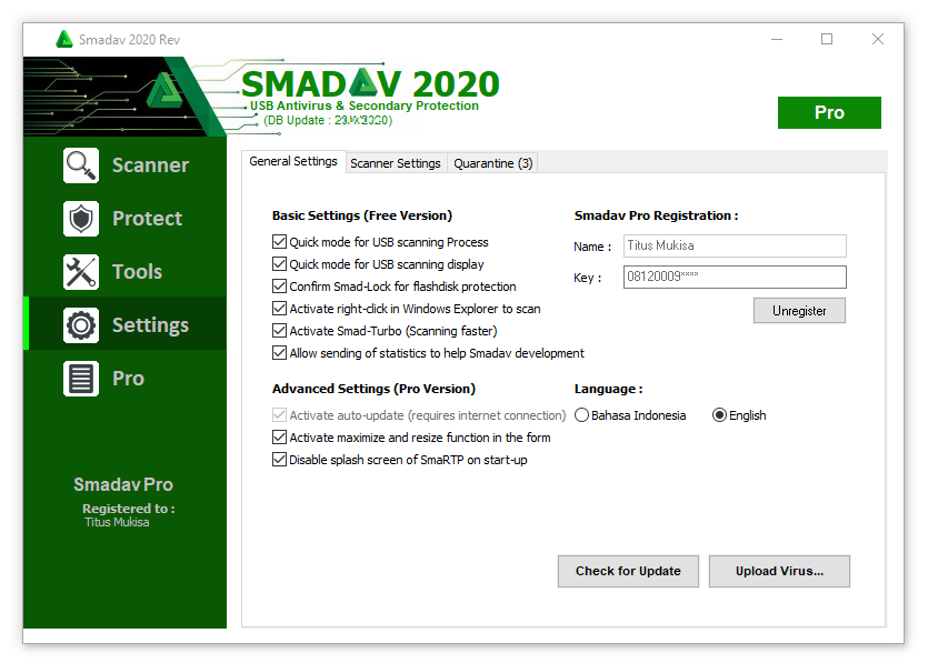 Smadav 2016 Serial Key Free