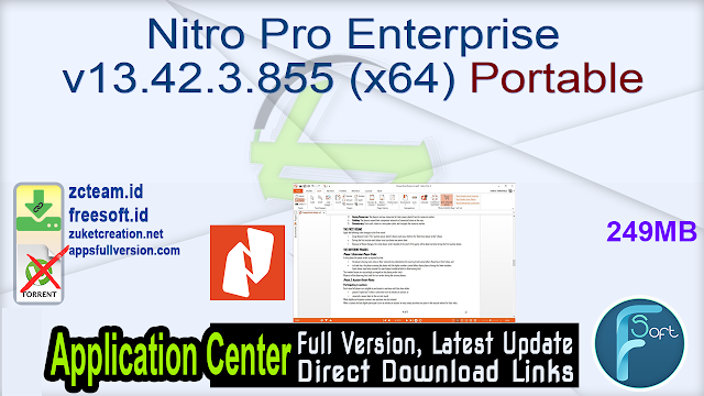 Nitro Pro Enterprise v13.42.3.855 (x64) Portable_ZcTeam.id