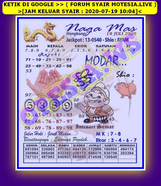1 New Message Kode Syair Hongkong 19 Juli 2020 Forum Syair Togel Hongkong Singapura Sydney
