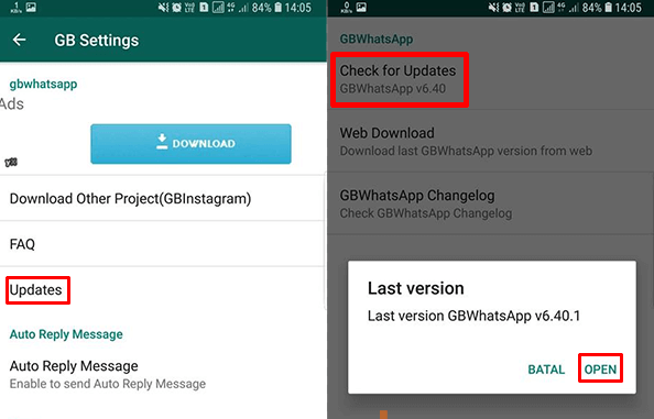 Update - Cara Memperbarui GBWhatsapp Mod Yang Kadalwarsa Ke Versi Terbaru 