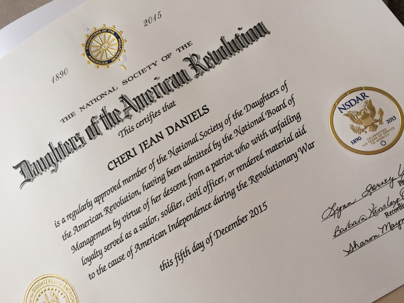 Journeys Past My DAR Adventure...Patriot Verified!