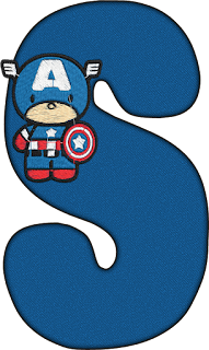 Abecedario del Capitán América Bebé. Captain America Baby Alphabet.