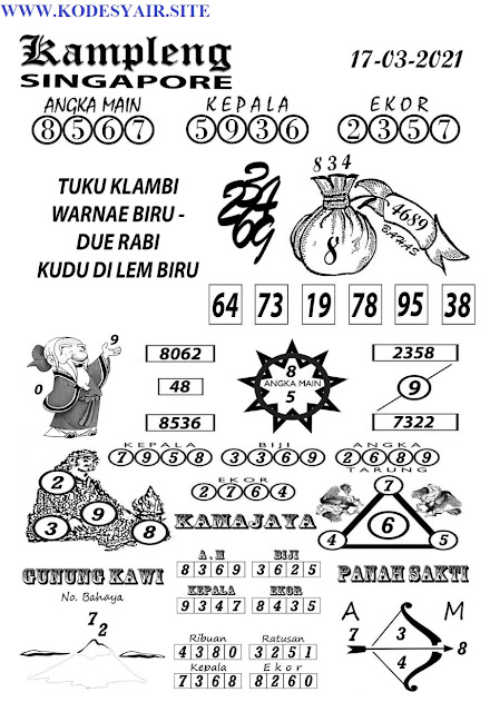 Syair Sgp Rabu 17 Maret 2021 Forum Kode Syair Toto