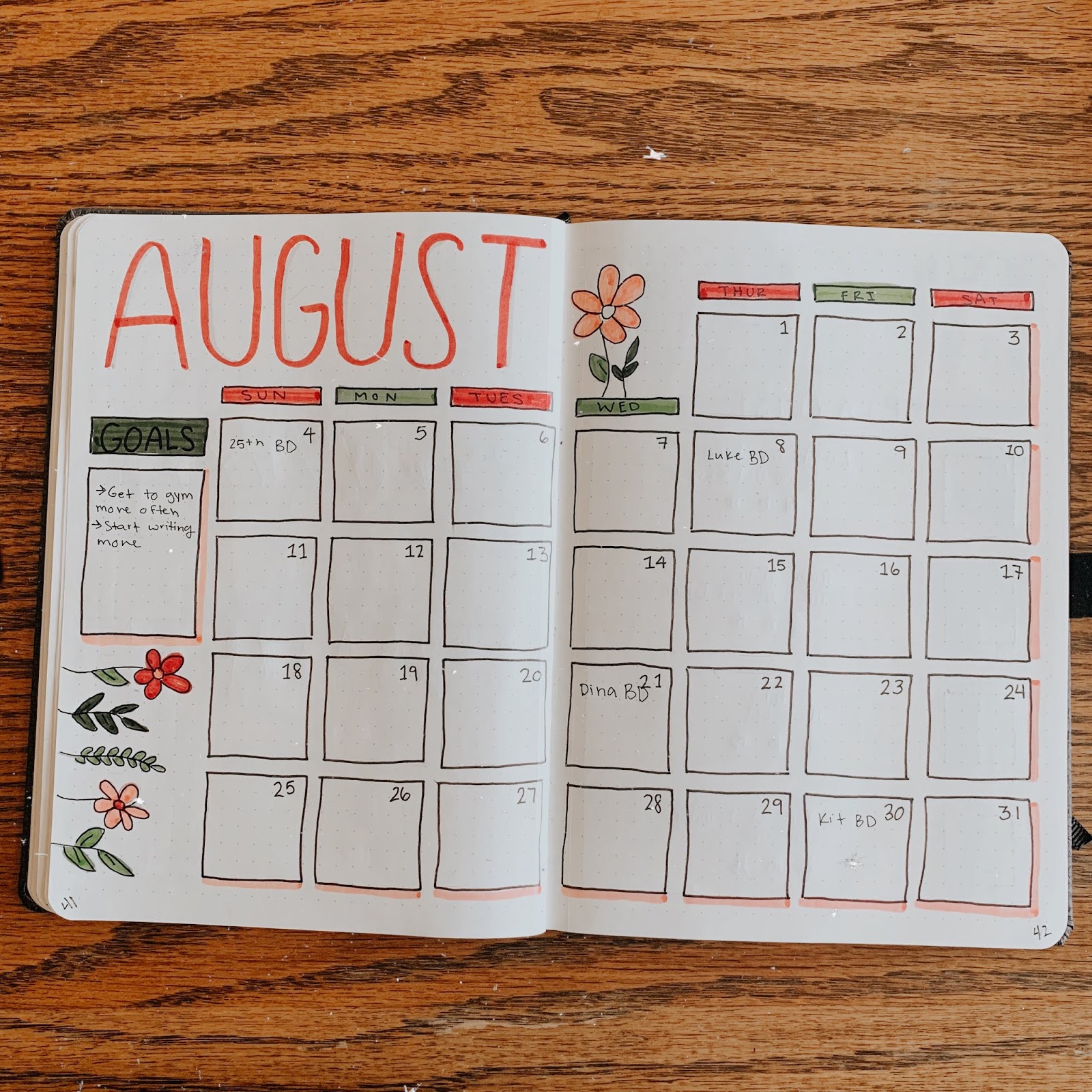 Emilia Rachael May Bullet Journal