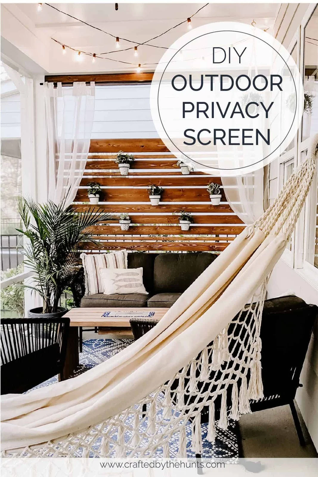 DIY outdoor patio privacy screen 