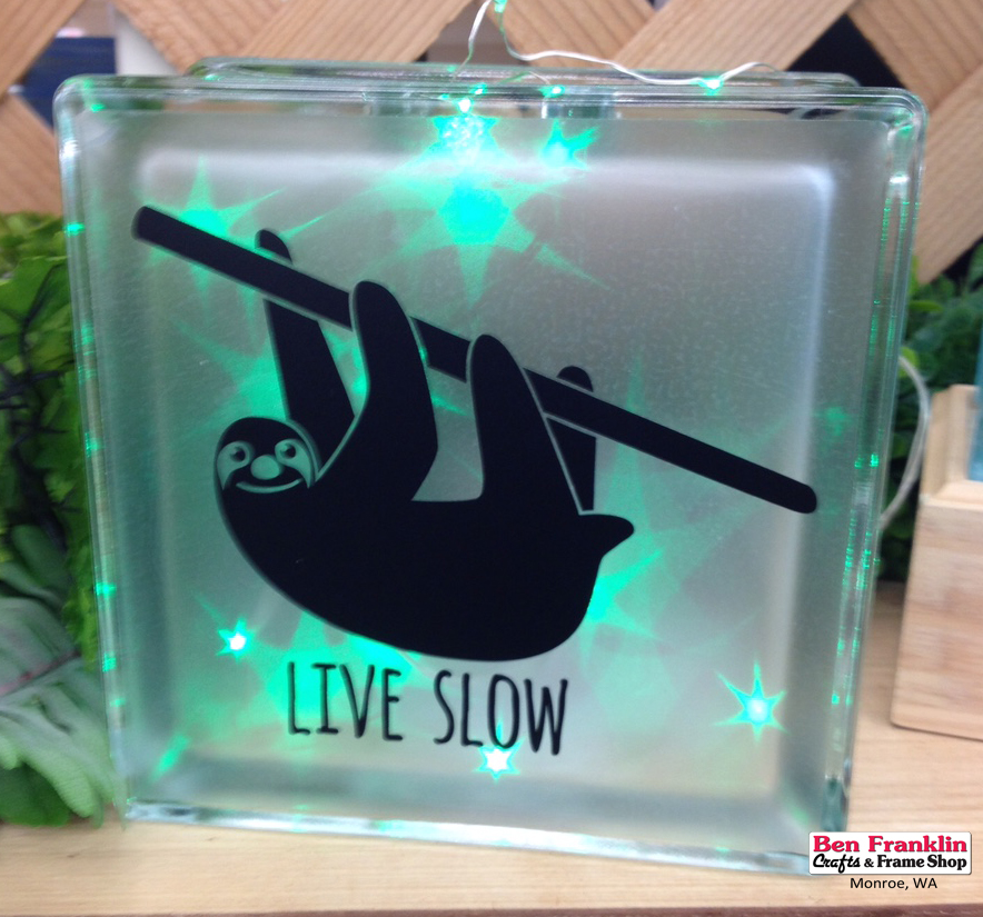 Ben Franklin Crafts and Frame Shop, Monroe, WA DIY Glass Block Night