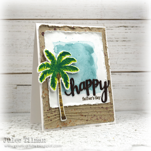 Beachy masculine card by Julee Tilman using Hero Arts products.