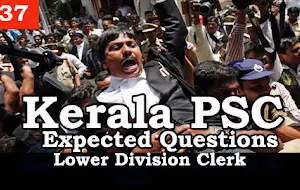 Kerala PSC - Expected/Model Questions for LD Clerk - 37