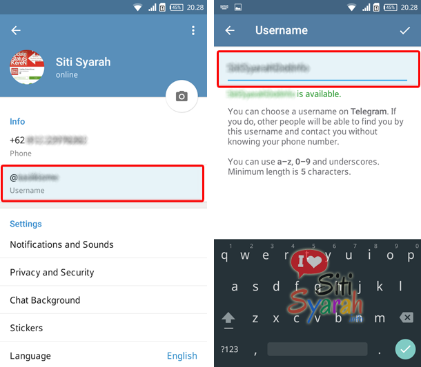 cara menggunakan telegram di android