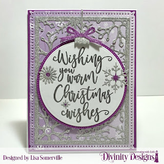 Stamp Set: Christmas Wishes, Custom Dies: Snowflake Sky, Circle Ornaments (bow, ornament topper), Christmas Dove (snowflakes), Circles, Pierced Circles, Paper Collection: Christmas 2019