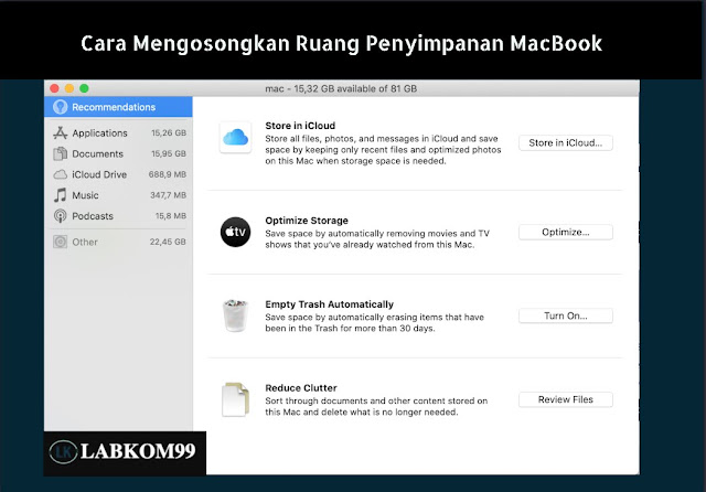 Cara Mengosongkan Ruang Penyimpanan MacBook