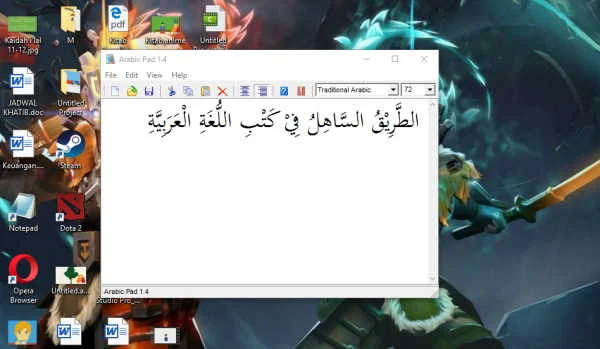 Cara Paling Mudah Menulis Arab di PC Dengan Arabic Pad