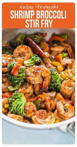 teriyáki shrimp broccoli stir fry (reády in 30 mins) - Food and Health