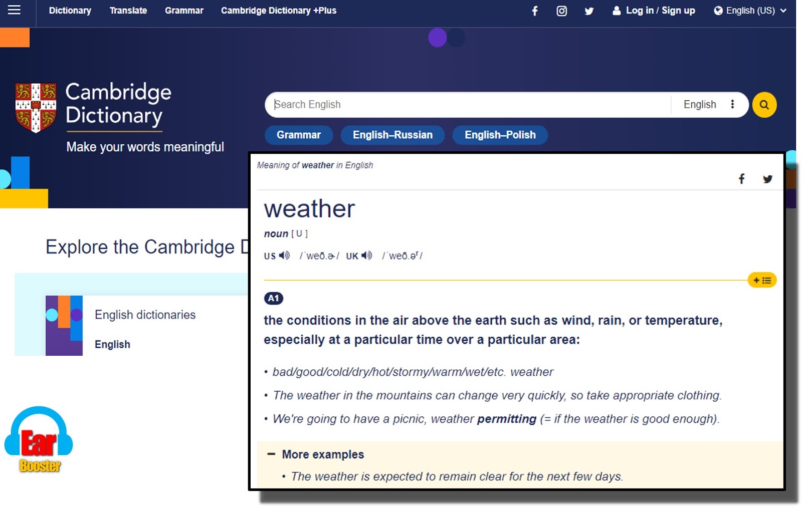 ENGLISH EAR BOOSTER Top 9 Free Online English Dictionaries 2020