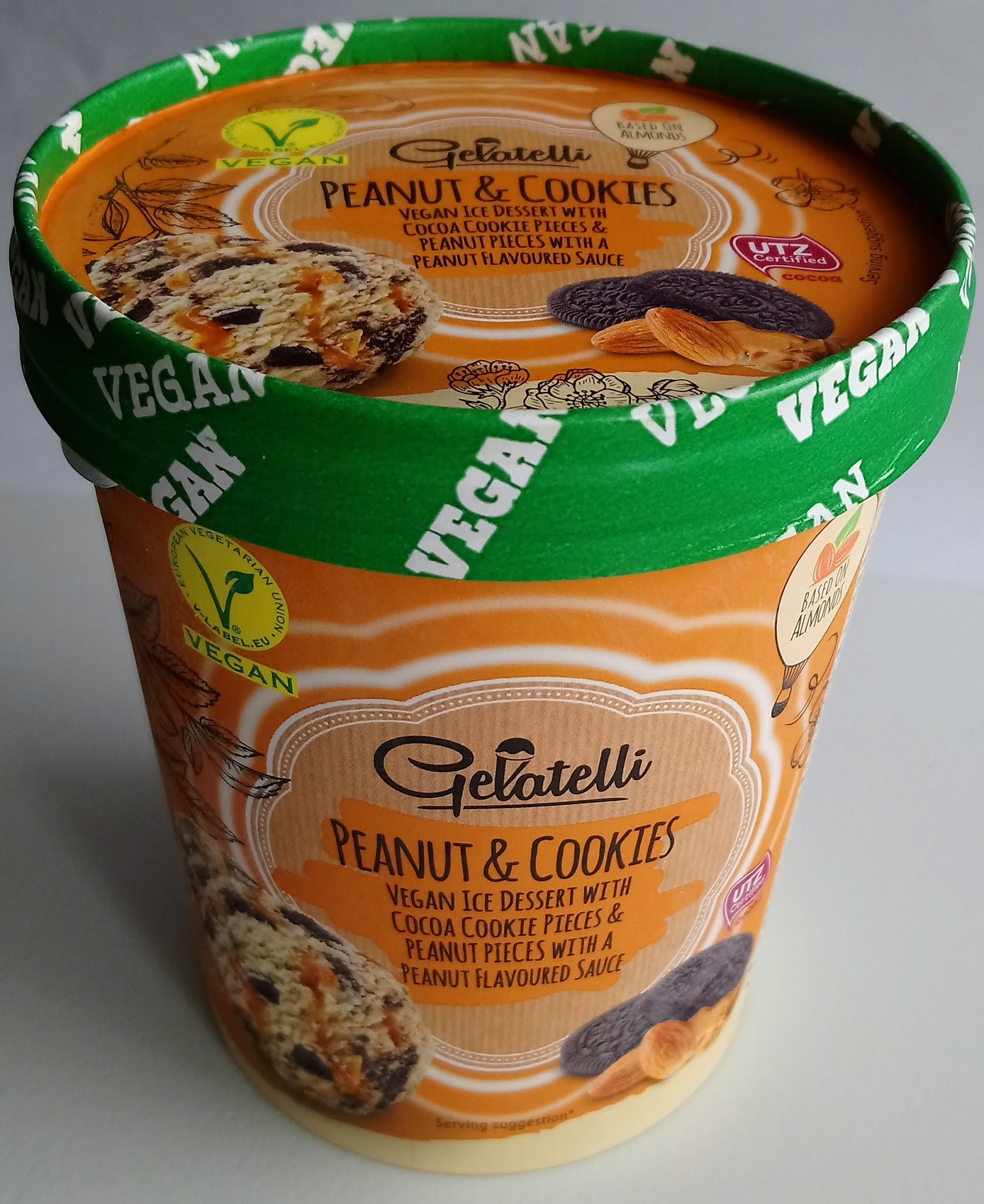 Chwile zasłodzenia lody Gelatelli Vegan Peanut & Cookies