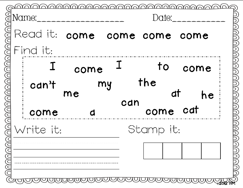 sight word worksheet: NEW 175 SIGHT WORD WORKSHEETS COME