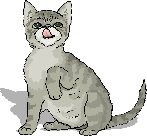 Funny Cat Lick His Nose Free Animal Clipart Free Microsoft Clipart