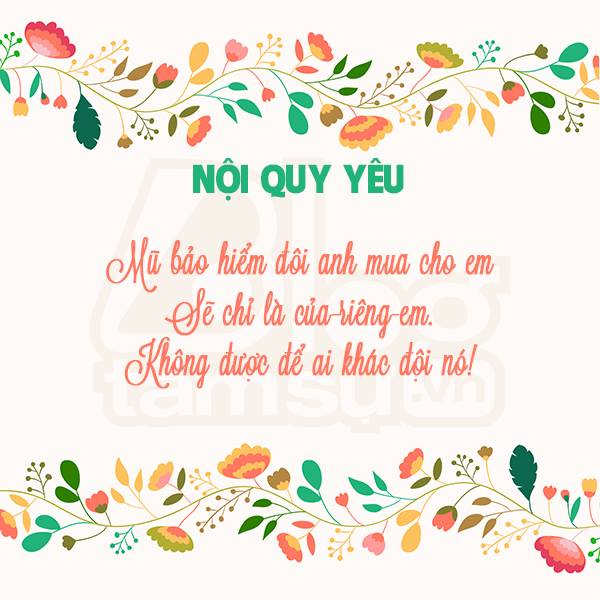 Những nội quy tình yêu vui và siêu đáng yêu của giới trẻ