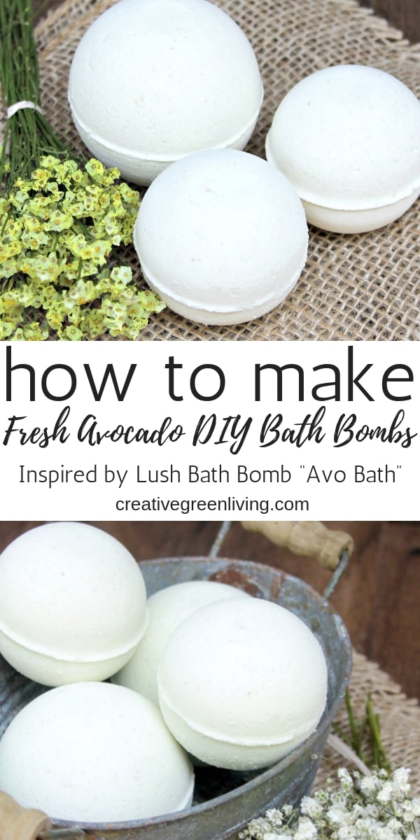 Fresh Avocado DIY Bath Bomb Inspired by Lush Bath Bomb Recipe