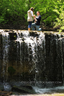 engagement pics waterfall