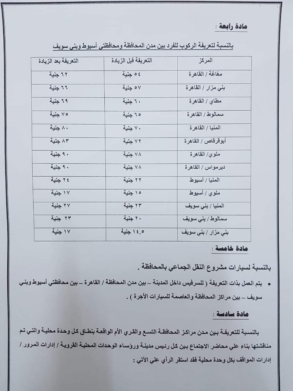 ننشر التعريفه الجديده للمواصلات داخل وبين المدن المصرية بعد زياده اسعار الوقود بجميع المحافظات FB_IMG_1562328813264