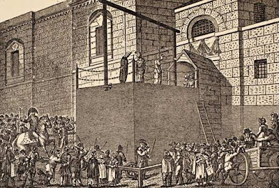 A hanging outside Newgate Prison, early 19th century A hanging outside Newgate Prison, early 19th century