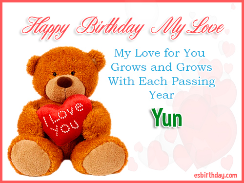 Yun Happy Birthday My Love Yun Happy Birthday My Love