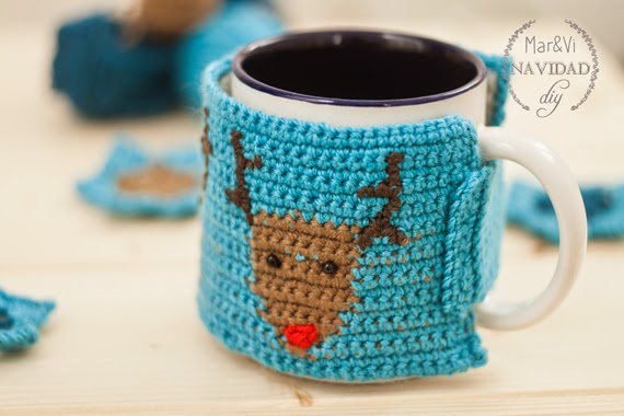Funda para taza navideña, tutorial