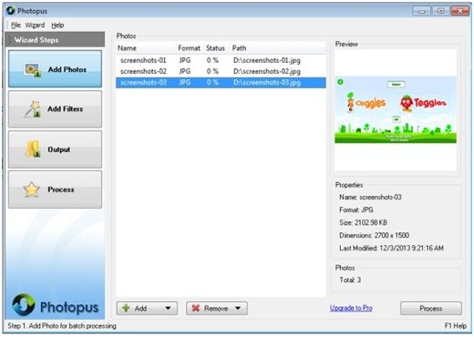 Photopusは、WindowsPC用の無料の写真編集ソフトウェアです。