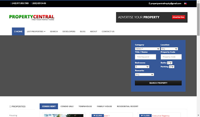 Property Central Website 2009-Present