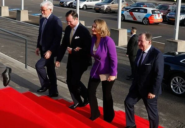 Grand Duchess Stephanie wore a purple side-button blazer by Ralph Lauren. Princess Stephanie wore Ralph Lauren purple blazer