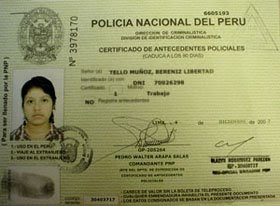 certificado de antecedentes policiales
