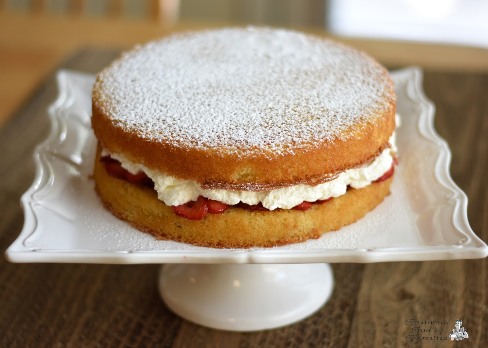 Fantastic Family Favorites Strawberries and Cream Victoria Sponge Cake