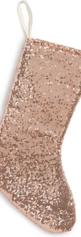 Levtex Sequin Stocking in Rose Gold