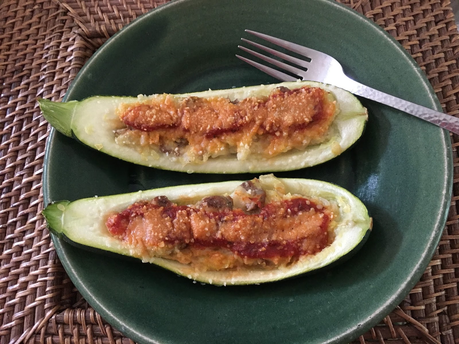 Sausage Stuffed Zucchini