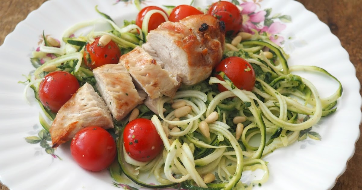 Recipe Chicken and courgetti with kale pesto The story of a girl who