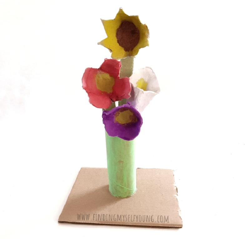 Recycled Egg Carton Flower Bouquet Finding Myself Young