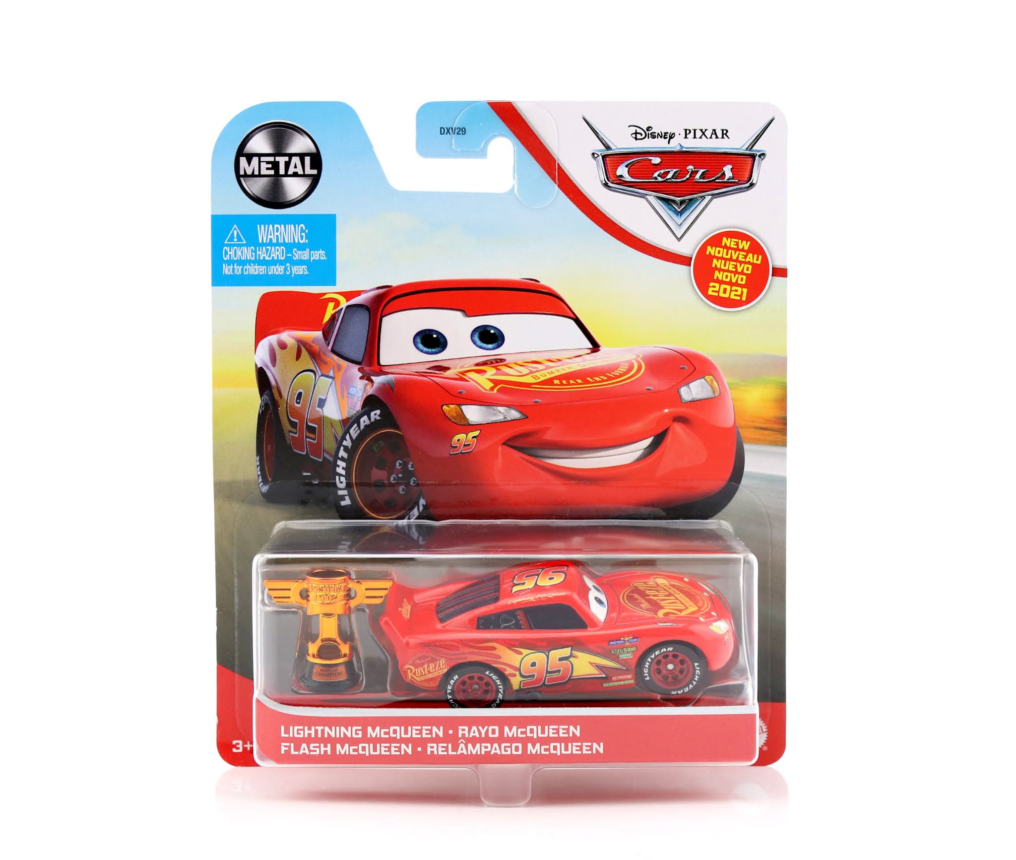 DISNEY CARS DIECAST Lightning McQueen With Piston Cup Trophy Cars 3 