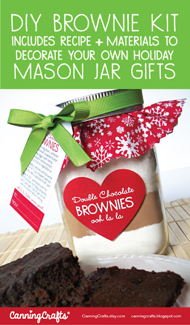 brownie mix in a mason jar