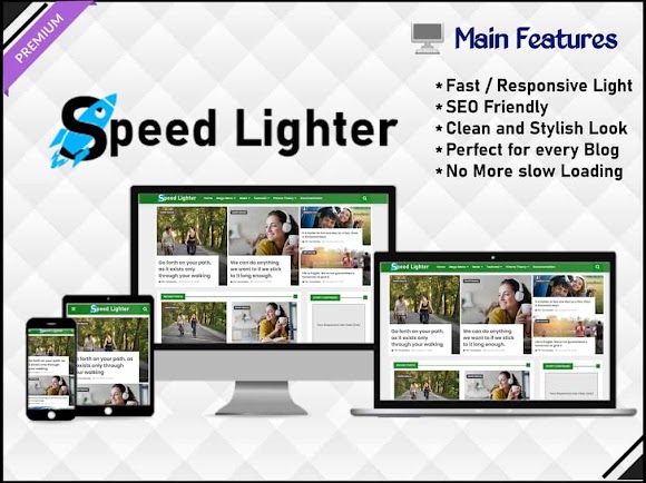 Speed Lighter - Fast & Responsive Blogger Template - Blogger Template 2023