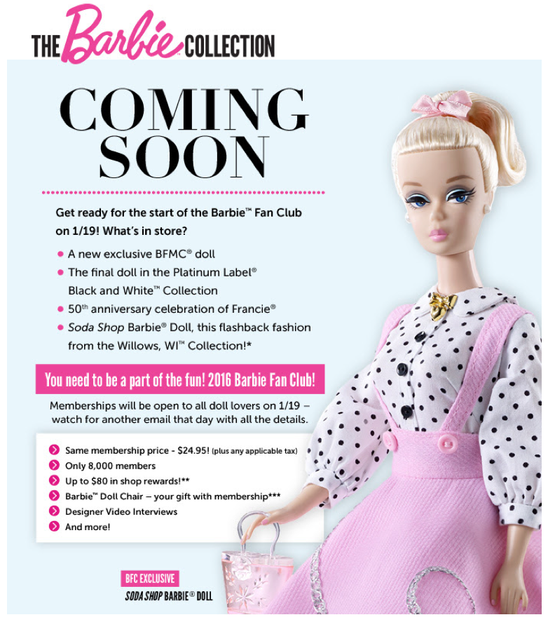 Fan club barbie Collecting Fashion