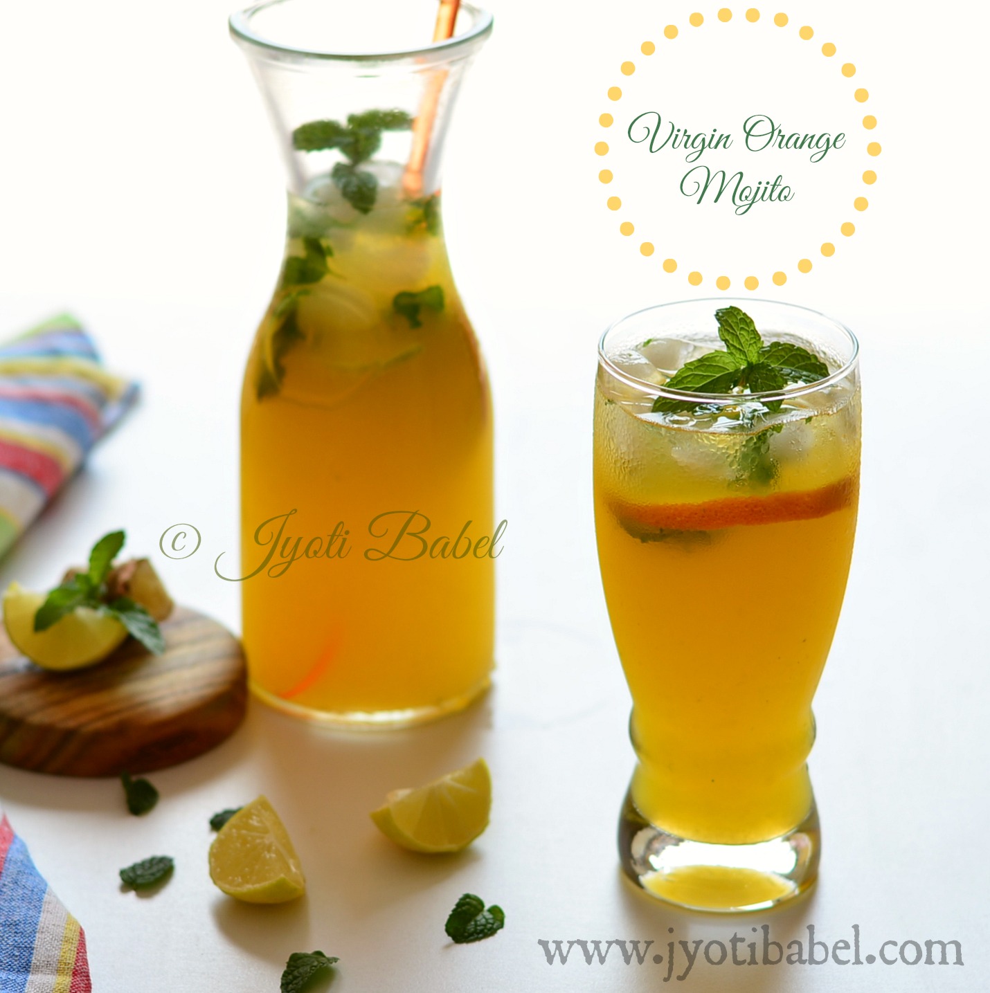 Jyoti's Pages Virgin Orange Mojito Recipe How to Make Virgin Orange