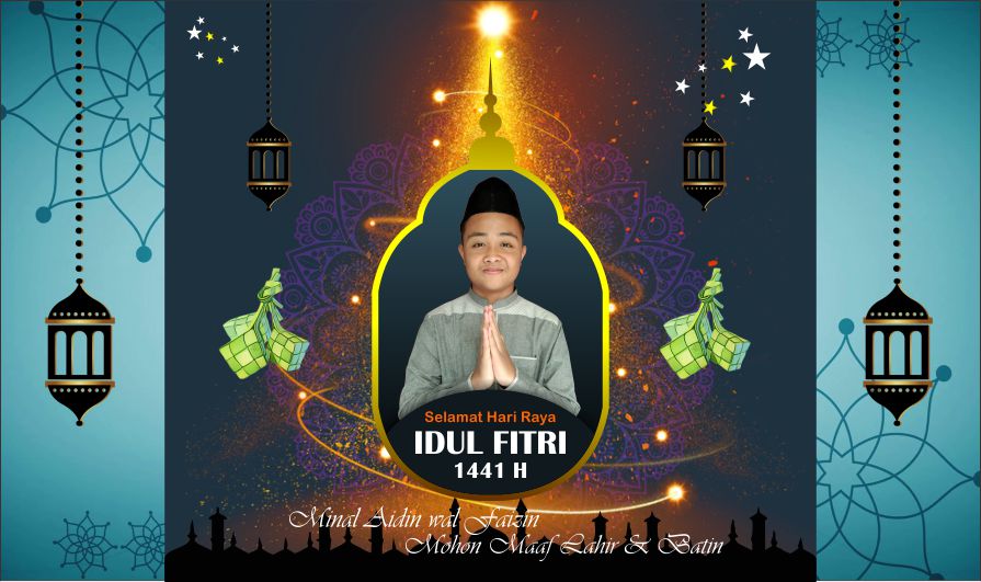 28+ Desain Kartu Ucapan Idul Fitri 2021 Cdr