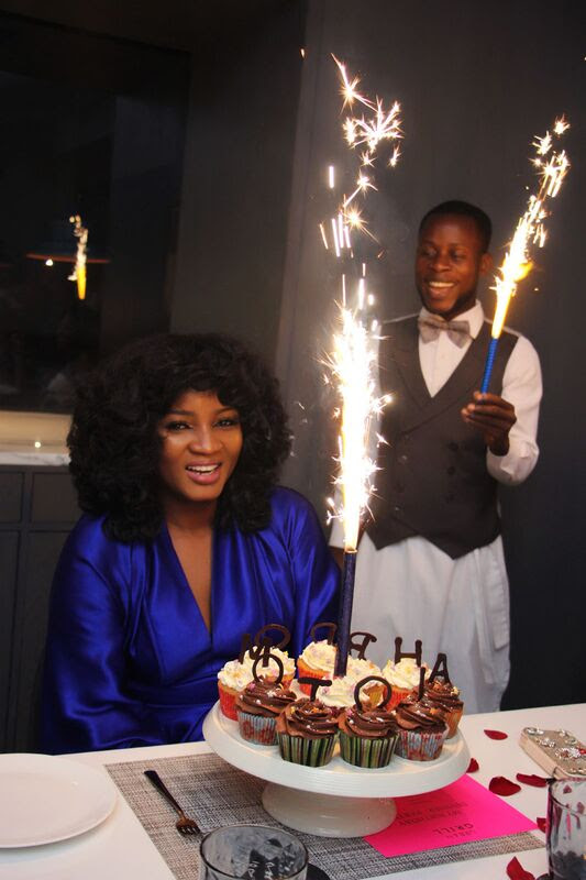 Photos: Nigerian Actress Omotola Jalade Ekeinde Treated To A Surprise