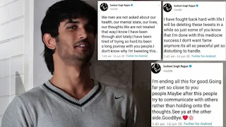 sushant singh rajput sushant singh rajput's last three tweets before he attempted suicide