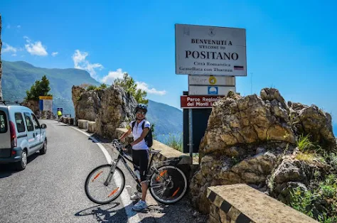 Cycling Amalfi coast road bike rental in Positano